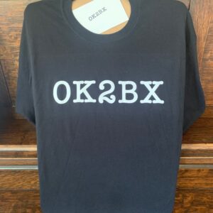 OK2BX T-Shirt - Black with White Logo