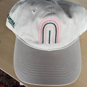 OK2BX Hat - Beige with Rainbow and Logo